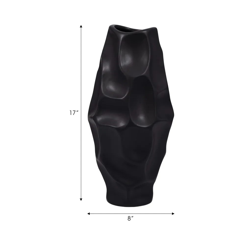 ELWYNSIDE BLACK VASE 16 (IN)