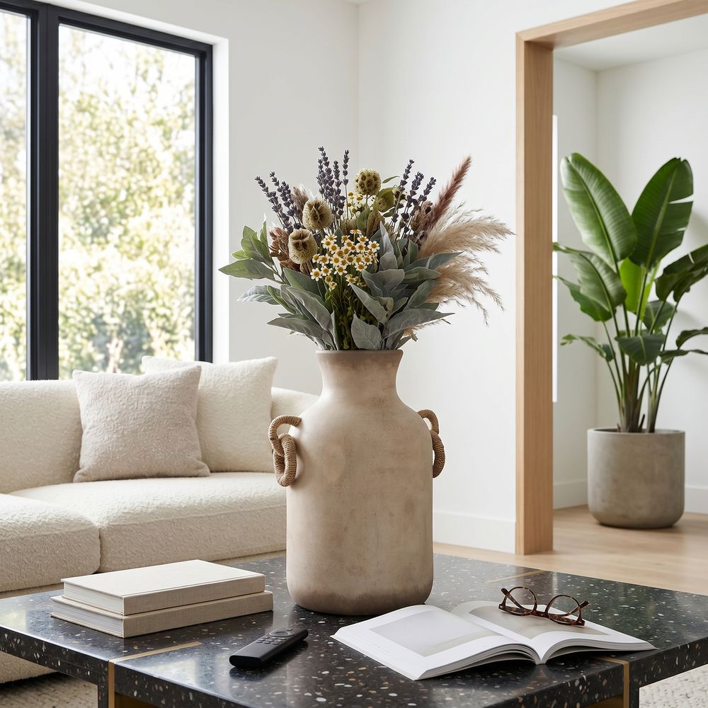 WOODSONROSE WHITE VASE 18 (IN)