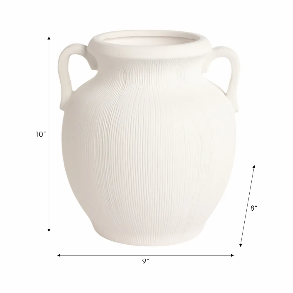 GARTONSHAW WHITE VASE 10 (IN)