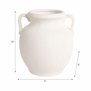 GARTONSHAW WHITE VASE 10 (IN) 10