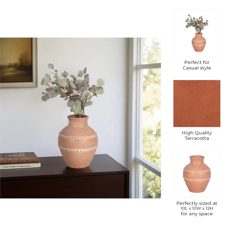 CLAYTONWORTH RED VASE 12 (IN)