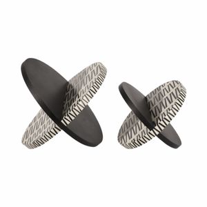 IVYGATE SET OF 2 BLACK DECOR 10 (IN) 4