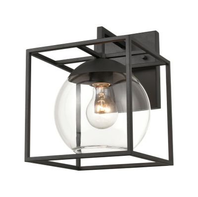 Cubed 11″ High 1-Light Outdoor Sconce - Charcoal