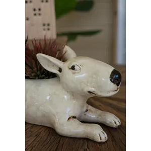 Ceramic Bull Terrier Planter 4