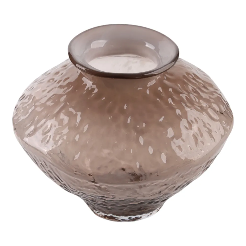 HAROLDHAVEN BROWN GLASS VASE 10 (IN)