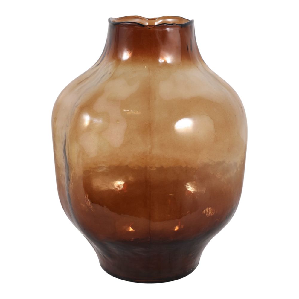 SARAHCLIFF BROWN GLASS VASE 13 (IN)