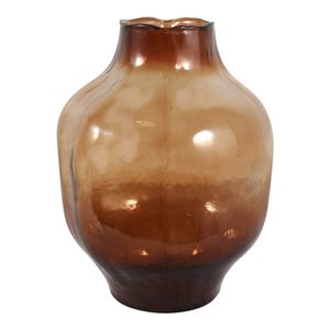 SARAHCLIFF BROWN GLASS VASE 13 (IN) 5
