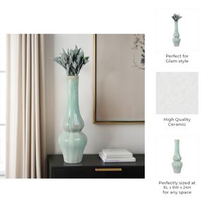 HADFIELDHOLM GREEN VASE 24 (IN) 10
