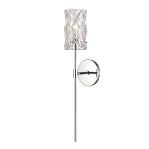 Forma de Crystal 24'' High 1-Light Sconce - Polished Chrome 3