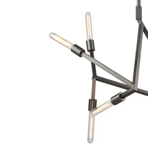 Freeform 28'' Wide 6-Light Chandelier - Dark Graphite 4