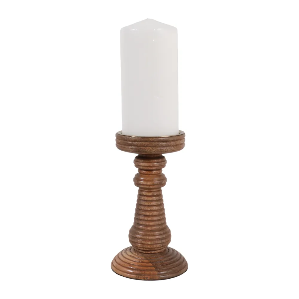 HACKETTRIDGE BROWN CANDLE HOLDER 8 (IN)
