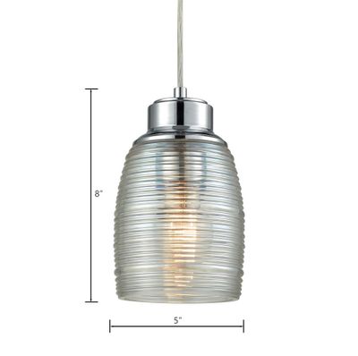 Muncie 5″ Wide 1-Light Mini Pendant - Polished Chrome