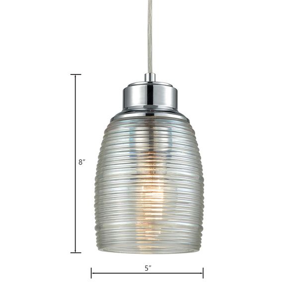Muncie 5'' Wide 1-Light Mini Pendant - Polished Chrome