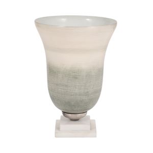 ERWINLAND WHITE GLASS VASE 12 (IN) 5