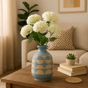 CASTON BLUE VASE 10 (IN) 9