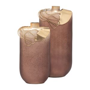 HALTONBURN GOLD GLASS VASE 16 (IN) 9