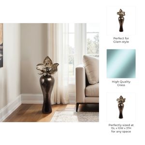 BAIRDOAK WHITE GLASS VASE 37 (IN) 10