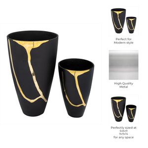 DUTTONBURN SET OF 2 BROWN VASES 14 (IN) 11