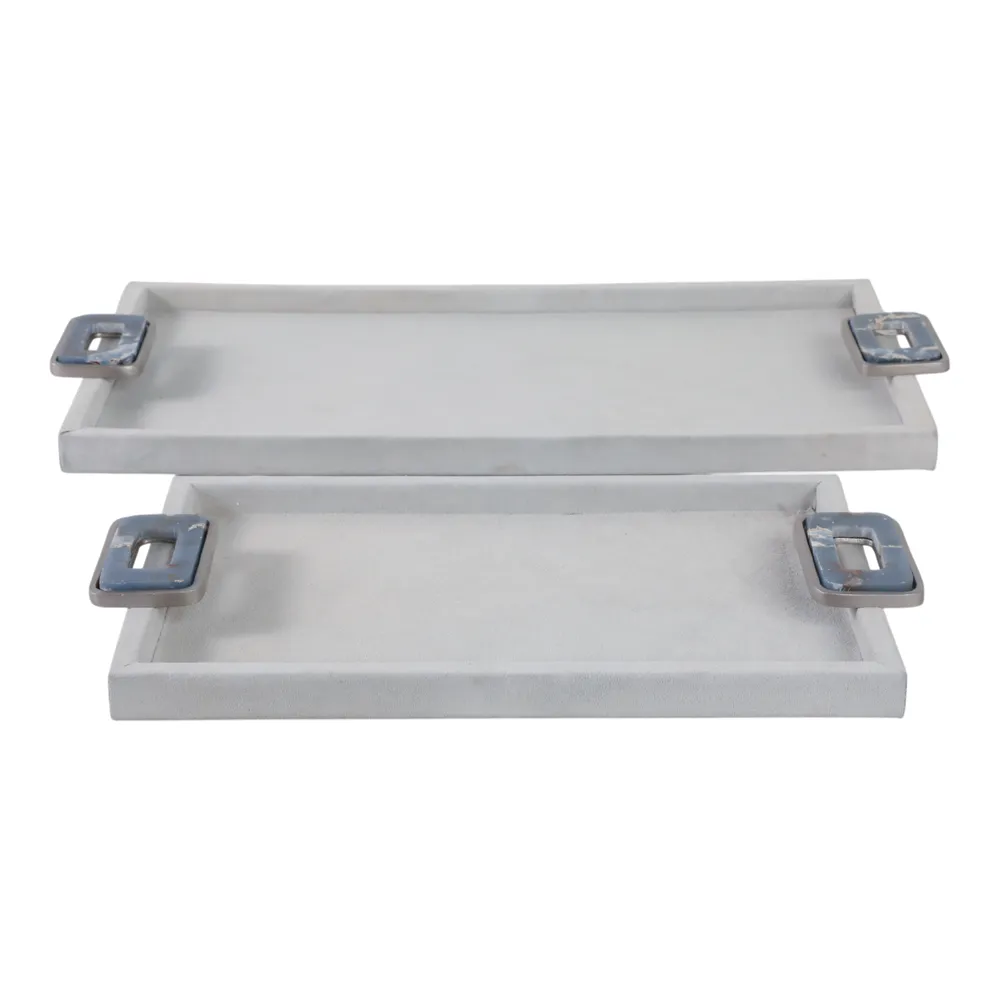 STORMMORE SET OF 2 WHITE TRAY 2 (IN)