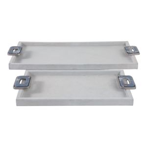 STORMMORE SET OF 2 WHITE TRAY 2 (IN) 1