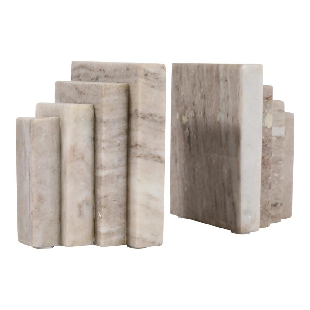BECKETTDALE SET OF 2 TAN BOOKENDS 5 (IN)