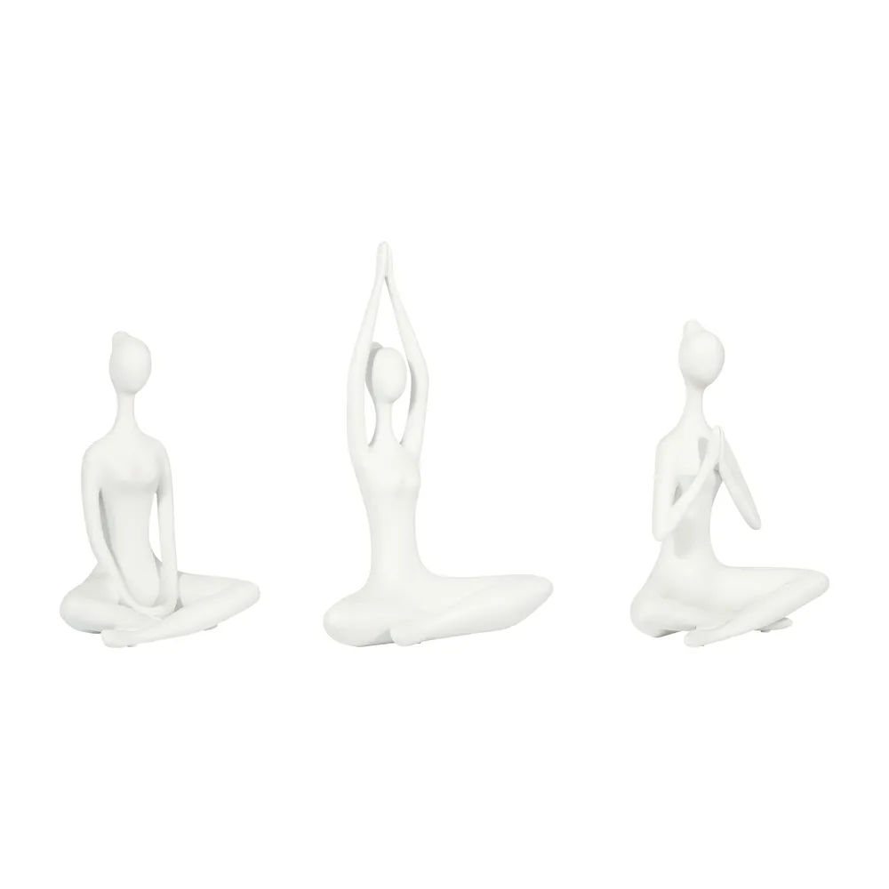 HUNTERHAM SET OF 3 WHITE DECOR 10 (IN)