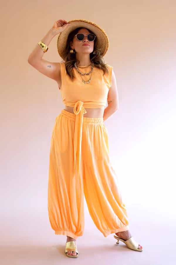 Convertible Wrap Blouse / Cumin