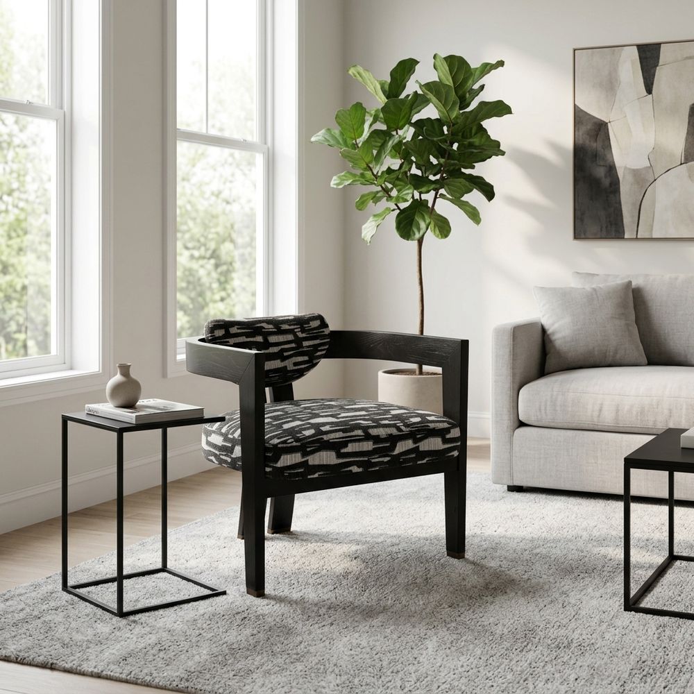 PEARLLEY BLACK CHAIR 30 (IN)