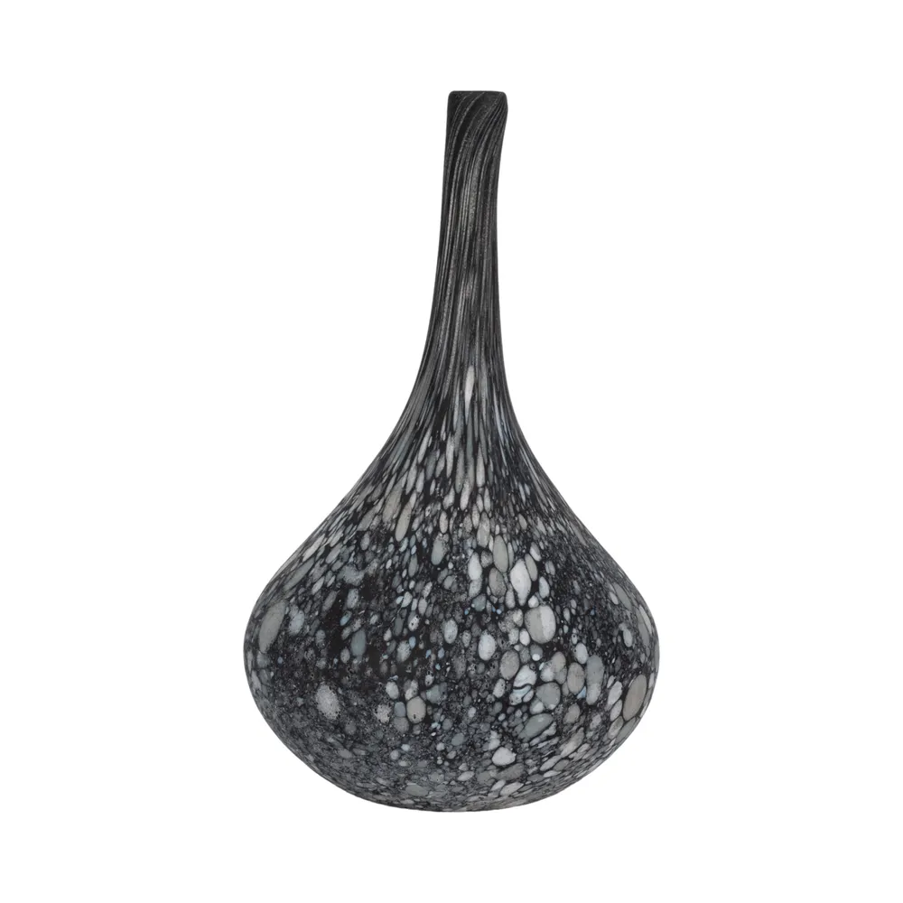 DOUGALROSE GRAY GLASS VASE 15 (IN)
