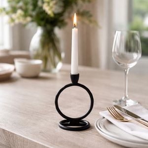 EDMONDMORE BLACK CANDLE HOLDER 8 (IN) 13