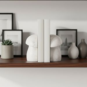 CHASEVALE SET OF 2 WHITE BOOKENDS 6 (IN) 10