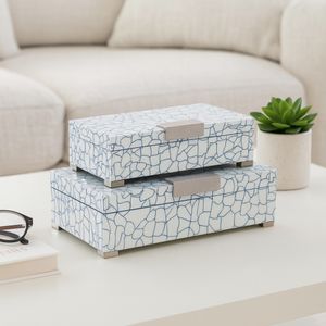 DEWEYFIELD SET OF 2 BLUE BOXES 5 (IN) 2