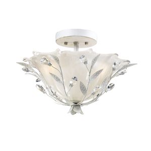 Circeo 17'' Wide 2-Light Semi Flush Mount - Antique White 1