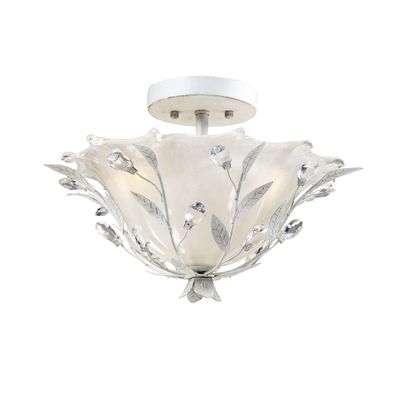 Circeo 17″ Wide 2-Light Semi Flush Mount - Antique White