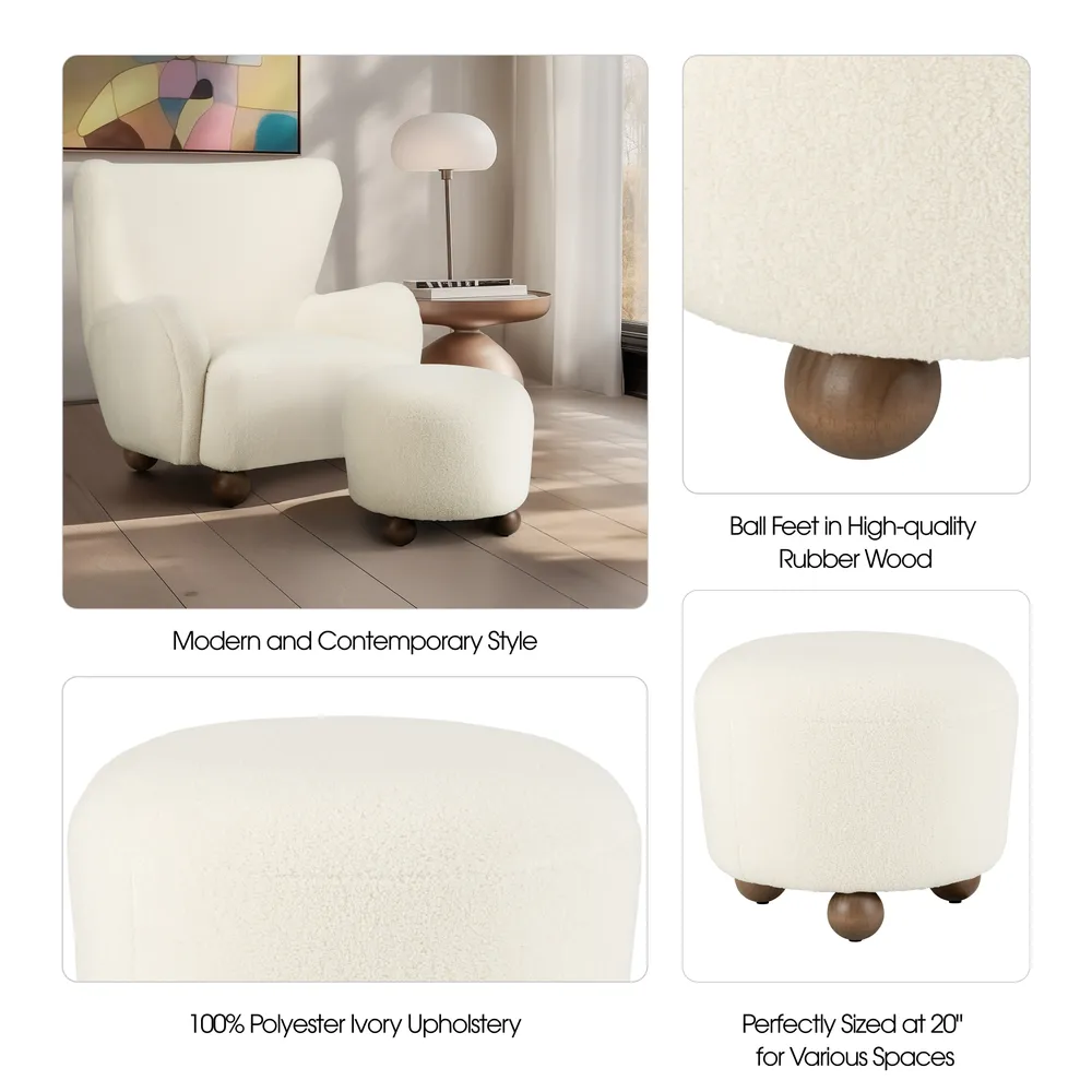 JADELAKE IVORY OTTOMAN 17 (IN)