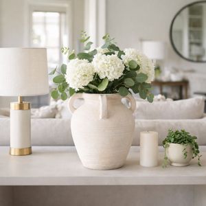 SKYELAKE WHITE VASE 12 (IN) 12