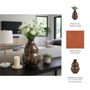 HARLEMHAVEN BROWN VASE 16 (IN) 10