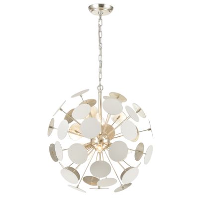 Modish 21″ Wide 6-Light Chandelier - Matte White