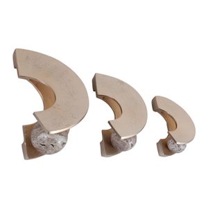 PRESTONWOOD SET OF 3 SILVER WALL SCULPTURES 13 (IN) 3