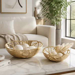 GRAYDONHOLM SET OF 2 GOLD BOWLS 5 (IN) 11