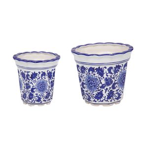 ENOCHFIELD SET OF 2 BLUE PLANTER 8 (IN) 3