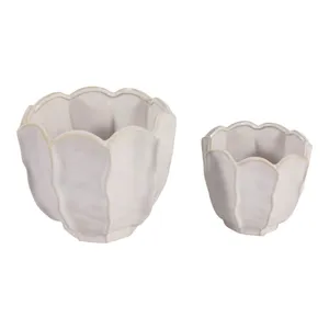ASHTON SET OF 2 IVORY PLANTER 7 (IN) 6