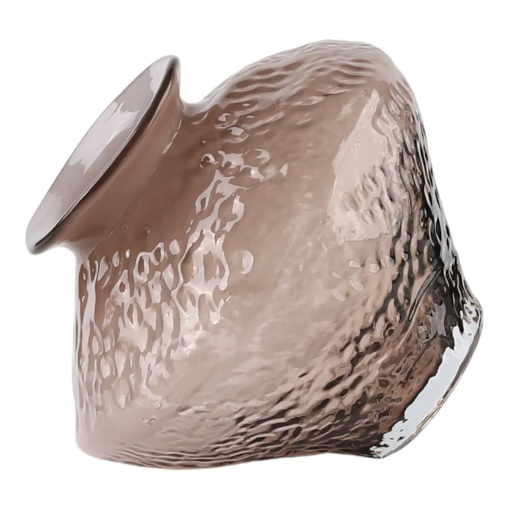 HAROLDHAVEN BROWN GLASS VASE 10 (IN)