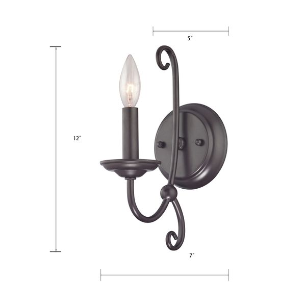 Montgomery 12'' High 1-Light Sconce - Oil Rubbed Bronze