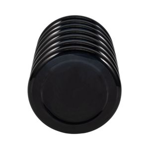 HUTTONSIDE BLACK GLASS VASE 9 (IN) 7