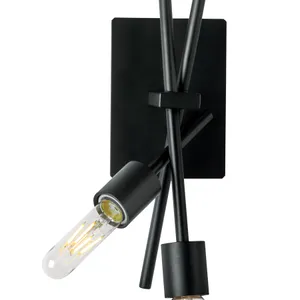 Stick 16.75'' High 3-Light Sconce - Matte Black 3