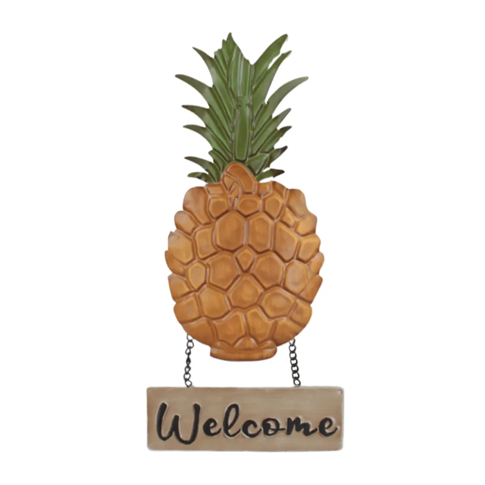 14-1/2" WELCOME PINEAPPLE WALL DECOR