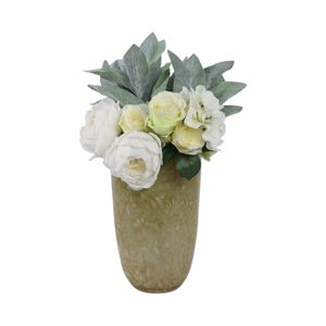 GORTONMOOR GREEN GLASS VASE 12 (IN) 3