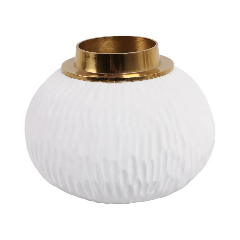 ADLERCREST WHITE VASE 6 (IN)