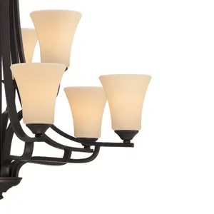 Treme 34'' Wide 9-Light Chandelier - Espresso 4